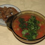 Фоторецепт: Фасолевый суп с острыми сухариками