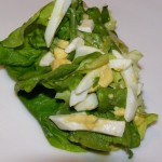 Фоторецепт: Салат латук с яйцом в горчичной заправке