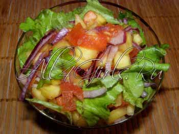 Фоторецепт: Салат с манго и помидорами
