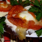 Фоторецепт: Закуска с баклажанами и помидорами